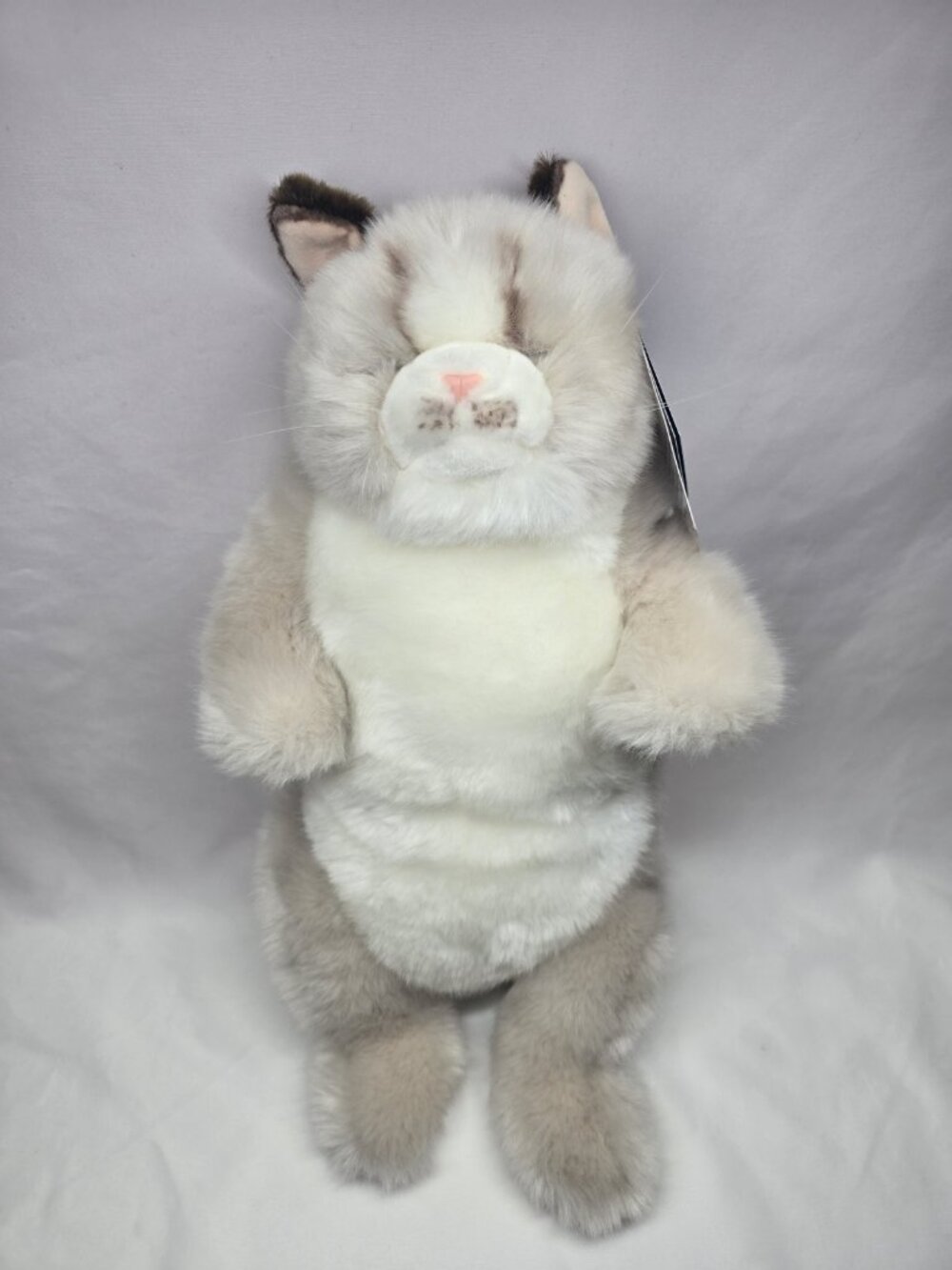 Realistic Long Body Sleeping Siamese Cat Cuddly Cat Soft Toy CU-MATE NWT